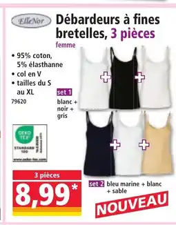 Norma Débardeurs à fines bretelles, 3 pièces offre