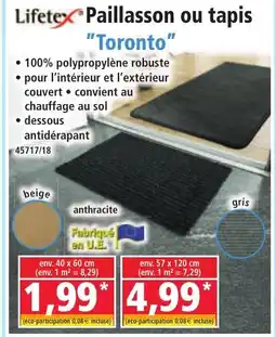 Norma Paillasson ou tapis offre