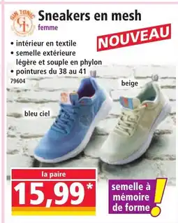Norma Sneakers en mesh offre