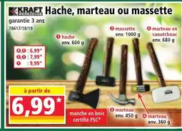 Norma KRAFT Hache, marteau ou massette offre