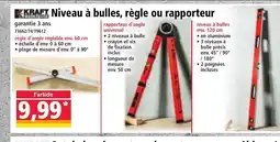 Norma KRAFT Niveau à bulles, règle ou rapporteur offre