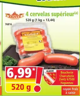 Norma 4 cervelas supérieur offre