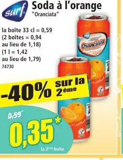Norma SURF Soda à l'orange offre