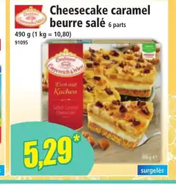 Norma Cheesecake caramel beurre salé 6 parts offre