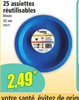Norma 25 assiettes réutilisables offre