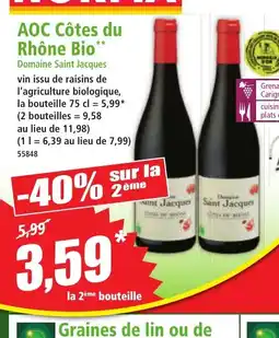 Norma AOC Côtes du Rhône Bio offre