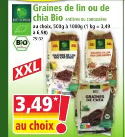 Norma Graines de lin ou de chia Bio offre