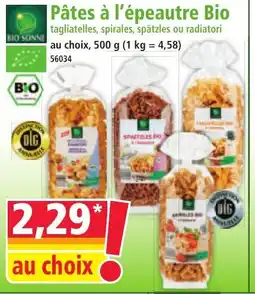 Norma Pâtes à l'épeautre Bio offre
