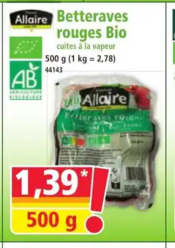 Norma Betteraves rouges Bio offre
