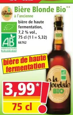 Norma Bière Blonde Bio offre