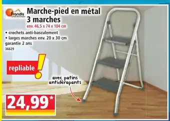 Norma Marche-pied en métal 3 marches offre