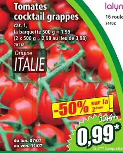 Norma Tomates cocktail grappes offre
