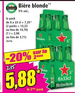 Norma Bière blonde offre