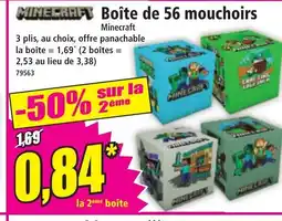 Norma MINECRAFT Boîte de 56 mouchoirs offre