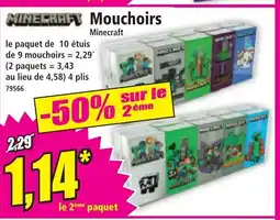 Norma MINECRAFT Mouchoirs offre