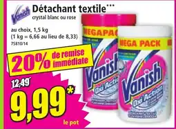 Norma VANISH Détachant textile offre
