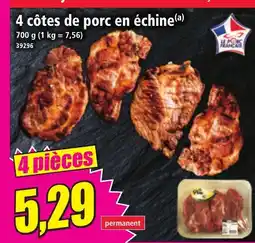 Norma 4 côtes de porc en échine offre