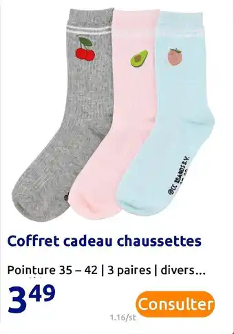Action Coffret cadeau chaussettes offre