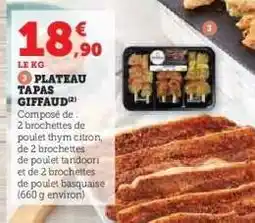 Hyper U PLATEAU TAPAS GIFFAUD offre