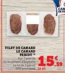 Hyper U FILET DE CANARD LE CANARD PERIDY offre