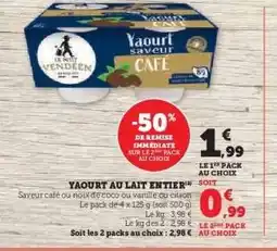 Hyper U YAOURT AU LAIT ENTIER offre