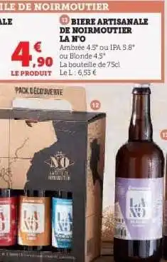 Hyper U BIERE ARTISANALE DE NOIRMOUTIER LA N'O offre