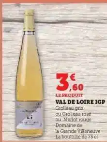 Hyper U VAL DE LOIRE IGP offre