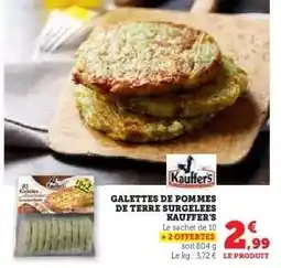 Hyper U Galettes de pommes de terre surgelées Kauffer's offre