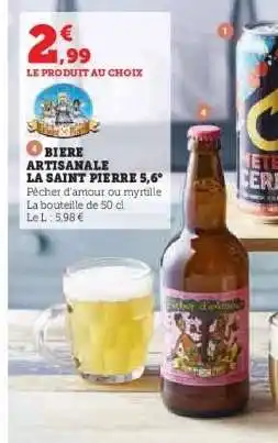 Hyper U BIERE ARTISANALE LA SAINT PIERRE 5,6° offre
