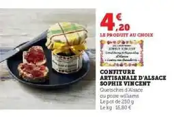 Hyper U CONFITURE ARTISANALE D'ALSACE SOPHIE VINCENT offre