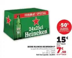 Hyper U Biere Blonde Heineken 5° offre