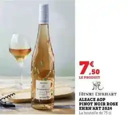 Hyper U Henri Ehrhart Alsace AOP Pinot Noir Rose Ehrh'art 2024 offre