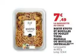 Hyper U Boeuf Kyoto et Nouilles ou Poulet Tikka Massala ou Nouilles Impériales offre