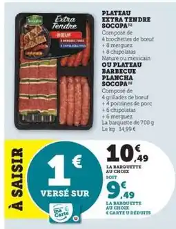 Hyper U Plateau Extra Tendre Socopa offre