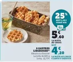 Hyper U 8 Gaufres Liégeoises offre