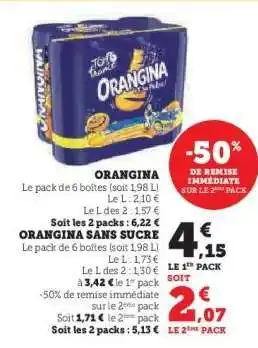 Hyper U ORANGINA offre