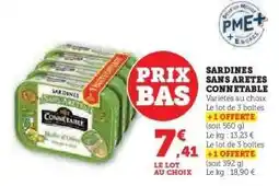 Hyper U SARDINES SANS ARÊTES 'CONNÉTABLE' offre