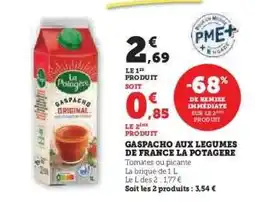Hyper U Gaspacho aux légumes de France La Potagère offre
