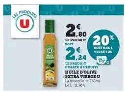 Hyper U Huile d'Olive Extra Vierge U offre