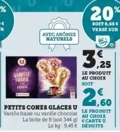 Hyper U Petits Cones Glaces U offre