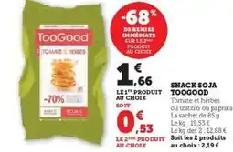 Hyper U SNACK SOJA TOOGOOD offre