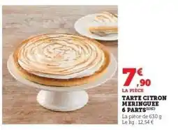 Hyper U Tarte citron meringuée 6 parts offre