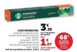 Hyper U Café Starbucks offre