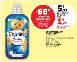 Hyper U Assouplissant Cajoline offre