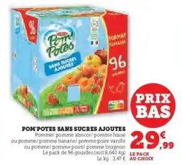 Hyper U Pom'Potes sans sucres ajoutés offre