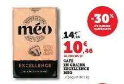 Hyper U Café en grains Excellence Méo offre