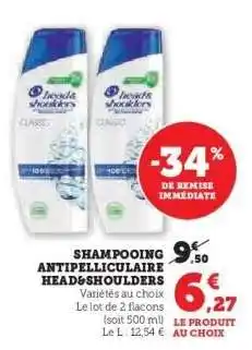 Hyper U Shampooing Antipelliculaire Head & Shoulders offre