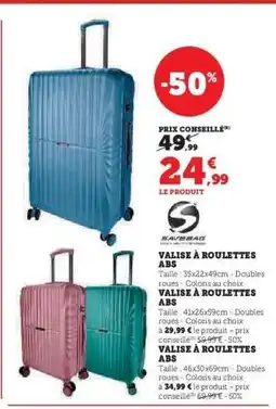 Hyper U VALISE À ROULETTES ABS offre