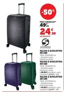 Hyper U VALISE À ROULETTES EN ABS offre