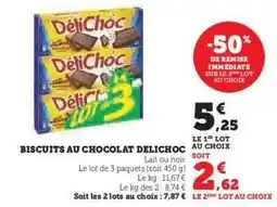 Hyper U Biscuits au chocolat DéliChoc offre